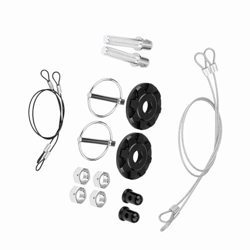 BAFOVY Hood Lock 2,5 "Universal CNC Aluminium Hood Pin Lock-Kit für Autofahrzeugrennen mit Selbstklebendem Klebeband Keine Bohrungen Erforderlich Anodized Finish Verbessert den Benutzerdefinierten von BAFOVY
