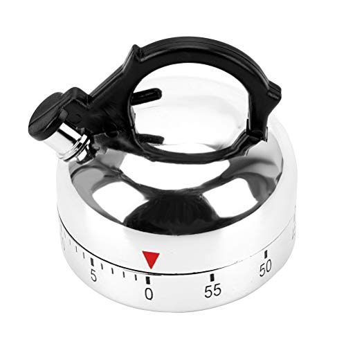 BAFOVY Kesselform Timer Küchentimer Mechanik Timer 60 Minuten Countdown Alarm mit Bell Sound für Backkinder Lernen Wohnheimdekoration (Sortierte Farbe) von BAFOVY