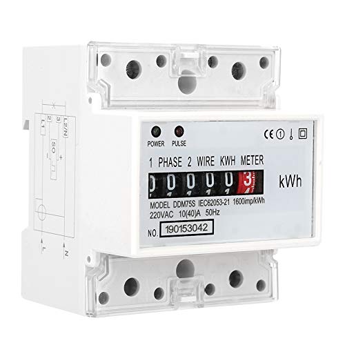 BAFOVY LED, Kleines Größe und Geringes Gewicht, KWH -Meter, DIN -Schienenstromverbrauchsverbrauch Wattmeter Energy Messgerät für den Heimgebrauch von BAFOVY