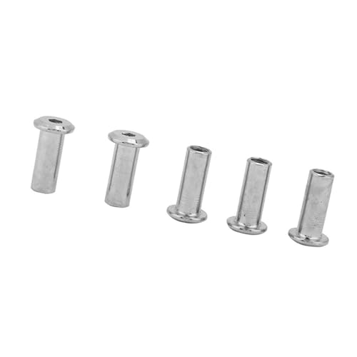 BAFOVY M6 M8 50pcs Eisen Plattiert Flache Sechskantmutter, Gelenkanschlussmuttern Nieten der Counterunk Hex Sockel -Kappenschrauben für Runde Kopfhülsenmöglichkeiten (M6*20 (30pcs)) von BAFOVY