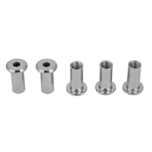BAFOVY M6 M8 50pcs Eisen Plattiert Flache Sechskantmutter, Gelenkanschlussmuttern Nieten der Counterunk Hex Sockel -Kappenschrauben für Runde Kopfhülsenmöglichkeiten (M8*15 (50pcs)) von BAFOVY