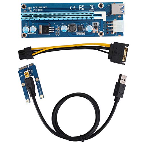 BAFOVY PCI Express Riser PCI-E Extender PCIe zu 16x-Adapter mit 6Pin Sata-Netzkabel 4 Festkörperkondensatoren Stabiler Bergbau für Grafikkarten-Grafikkarte BAFOVY PCI Express Riser PCI-E Extender PCIe zu 16x-Adapter mit 6Pin Sata-Netzkabel 4 Festkörperkondensatoren Stabiler Bergbau für Grafikkarten-Grafikkarte von BAFOVY