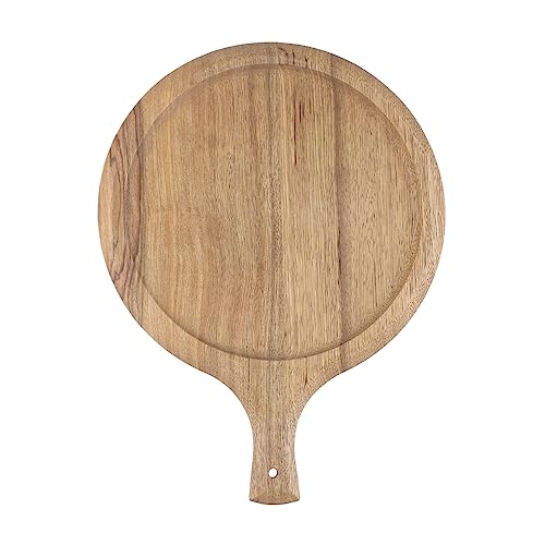 BAFOVY Pizza-Tablett-Schneidebrett, Runde Backware-Küchen-Backwerkzeuge Im Holz, für den Gebrauch zu Hause und Zum Restaurant, Mehrzweck, Vielseitiger Gebrauch, mit Ergonomischem Griff für Einfache von BAFOVY