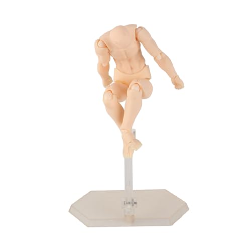 BAFOVY Premium PVC Material Action Figure Model für Künstler, Einstellbare Posen Männlicher Figuren Körperpuppe mit Kopfsculpt (Hautfarbe #11) von BAFOVY