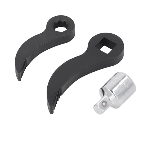 BAFOVY Pro Bar Wrench Adapter, Kompakte Prybar-Adapterkopf-Werkzeug 1/2 Zoll Antrieb, CRV-Stahl Brecheisenverlängerung, 3/8 Zoll Stern Gezahnt, 1/2 Zoll Quadratisch Gezahnt von BAFOVY