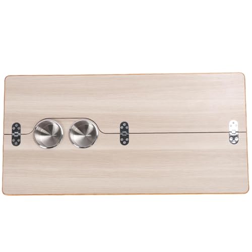 BAFOVY Rechteckiger RV-Tischplatte, 31.49x15.74in Großer Bootstisch, Klappbarer Holzschreibtisch mit 2 Becherhaltern, Flache Oberfläche für RVs, Boote, Yachten, Decks und Möbel (Holzfarbe) von BAFOVY