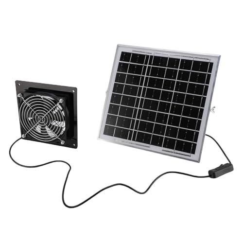 BAFOVY Solaranlagen-Abgasventilator, Solarbelüftungsventilator für Hühnerstall, Gewächshaus, Schuppen, Haustierhaus mit Netzadapter, IP67 von BAFOVY