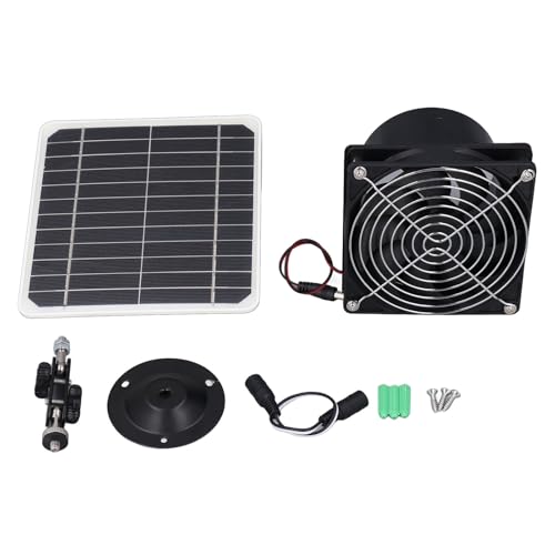 BAFOVY Solarbetriebener Abluftventilator Solarventilator 50W 12V Monokristallines Silizium mit 6,5-Zoll-Lüftungsgitter für Außengewächshaus Hühner BAFOVY Solarbetriebener Abluftventilator Solarventilator 50W 12V Monokristallines Silizium mit 6,5-Zoll-Lüftungsgitter für Außengewächshaus Hühner von BAFOVY