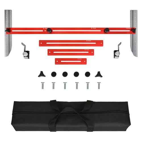 BAFOVY Treppenmesswerkzeug JIG, Aluminiumlegierungstreppenmessgerät mit Einstellbarem Winkel -Präzisionsvorlage -Werkzeug für Treppen, Schränke und Schreinerei von BAFOVY
