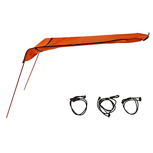 Kajak Sonnenschatten Baldachin, Wasserdichtes Oxford Stoff Leichtes Tragbares Sonnenschand -Markise für Bootskanufischen mit Sonnen- und Regenschutz, Tragbares und Leichtes Design, (ORANGE) von BAFOVY