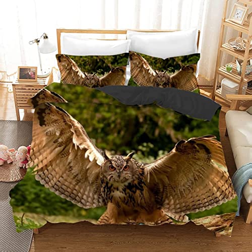 BAGA BettwäSche 135x200 GrasgrüNer Uhu Mikrofaser Sanft Atmungsaktiv Cooling Bettwäsche Set mit Reißverschluss und 2 Kissenbezügen 80x80 cm,3D Print BettwäSche-Set Geeignet FüR Erwachsene Und Kinder BAGA BettwäSche 135x200 GrasgrüNer Uhu Mikrofaser Sanft Atmungsaktiv Cooling Bettwäsche Set mit Reißverschluss und 2 Kissenbezügen 80x80 cm,3D Print BettwäSche-Set Geeignet FüR Erwachsene Und Kinder von BAGA