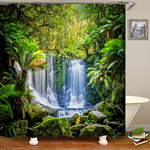 Duschvorhang 240x200 Grasgrüner Wasserfall 3D Duschvorhan Duschvorhänge Wasserdicht Bad Vorhang Dusche Badezimmer Vorhänge mit 12 Haken Duschvorhang 240x200 Grasgrüner Wasserfall 3D Duschvorhan Duschvorhänge Wasserdicht Bad Vorhang Dusche Badezimmer Vorhänge mit 12 Haken von BAGA