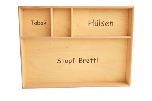 Tabak Stopfbrett aus Buche – Handmade Zigaretten Stopfbrett mit Fächern für Tabak & Hülsen | Holz Tablett 41x31 cm | Selbststopfen Zubehör Tabak Stopfbrett aus Buche – Handmade Zigaretten Stopfbrett mit Fächern für Tabak & Hülsen | Holz Tablett 41x31 cm | Selbststopfen Zubehör von BAGANO
