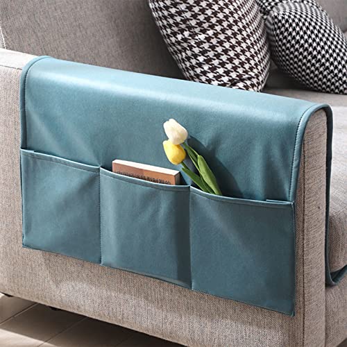 BAGASI Armlehne Organizer für Recliner Sessel Caddy Fernbedienung Halter für Couch Sofa Sessel Caddie mit Pocket Storage für Tablet, Magazin, Telefon,Blau,40x110CM von BAGASI