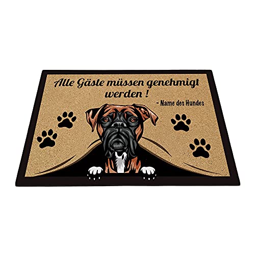 BAGEYOU Benutzerdefinierte Fußmatte mit Meinem Liebeshund Boxer Hund Alle Gäste müssen genehmigt Werden Bodenmatte 70 x 45 cm BAGEYOU Benutzerdefinierte Fußmatte mit Meinem Liebeshund Boxer Hund Alle Gäste müssen genehmigt Werden Bodenmatte 70 x 45 cm von BAGEYOU