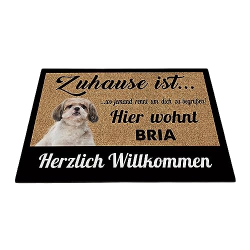 BAGEYOU Herzlich Willkommen Fußmatte Shih Tzu Individueller Hundename Zuhause Ist Wo Jemand Rennt Um Dich Zu Begrüßen Hier Wohnt Fußabtreter 70 x 45 cm BAGEYOU Herzlich Willkommen Fußmatte Shih Tzu Individueller Hundename Zuhause Ist Wo Jemand Rennt Um Dich Zu Begrüßen Hier Wohnt Fußabtreter 70 x 45 cm von BAGEYOU