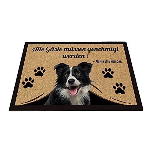 BAGEYOU Personalisierte Fußmatte mit Meinem Liebeshund Border Collie Alle Gäste Müssen Genehmigt Werden Bodenmatte 70 x 45 cm BAGEYOU Personalisierte Fußmatte mit Meinem Liebeshund Border Collie Alle Gäste Müssen Genehmigt Werden Bodenmatte 70 x 45 cm von BAGEYOU