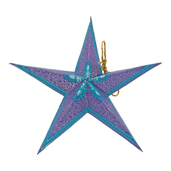 BAGHI Dekosterne Set mit 5 Stck. aus handgeschöpftem und handbedrucktem Seidelbastpapier faltbar BAGHI Dekosterne Set mit 5 Stck. aus handgeschöpftem und handbedrucktem Seidelbastpapier faltbar von BAGHI