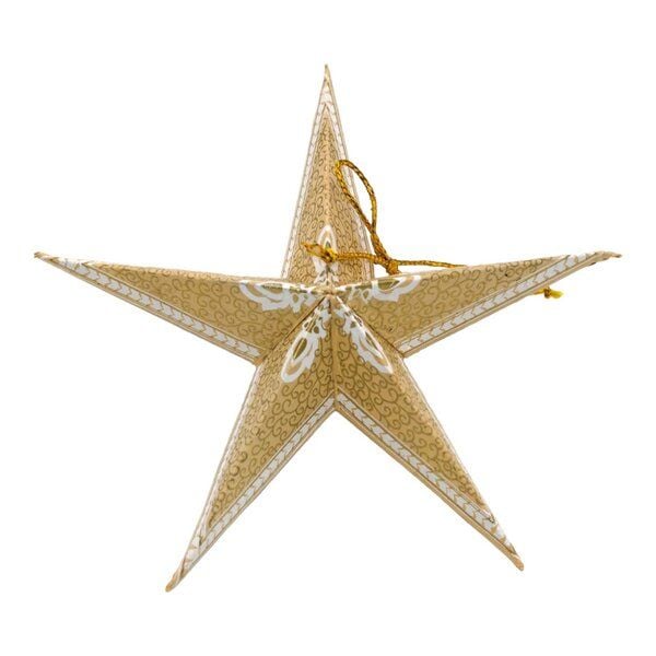 BAGHI Dekosterne Set mit 5 Stck. aus handgeschöpftem und handbedrucktem Seidelbastpapier faltbar BAGHI Dekosterne Set mit 5 Stck. aus handgeschöpftem und handbedrucktem Seidelbastpapier faltbar von BAGHI