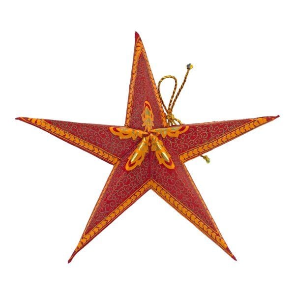 BAGHI Dekosterne Set mit 5 Stck. aus handgeschöpftem und handbedrucktem Seidelbastpapier faltbar BAGHI Dekosterne Set mit 5 Stck. aus handgeschöpftem und handbedrucktem Seidelbastpapier faltbar von BAGHI