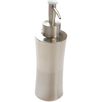 Seifenspender Edelstahl 450ml Grau Silber 18,8cm hoch, 5,5cm Durchmesser Pumpspender, nachfüllbar - Silber von BAGNOXX