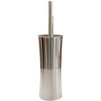 Toilettenbürstenhalter Edelstahl Grau Silber 10cm Durchmesser, 25cm Höhe Toilettenbürste - Silber von BAGNOXX