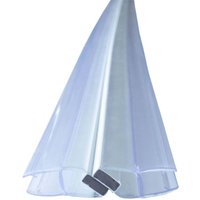Duschdichtung Magnetdichtung für Duschtüren, 2m Transparent Schließwinkel von 90 & 180 Grad, versetzt, Schiebetür, einseitige Öffnung - für 6mm von BAGNOXX