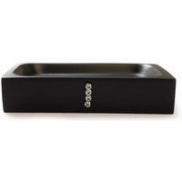 Bagnoxx - Seifenschale, Seifenablage (LxBxH): 11,2 x 7,5 x 2,3cm Schwarz Badezimmer Zubehör, Ablageschale für Seife, einfache Reinigung von BAGNOXX