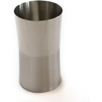 Zahnputzbecher Edelstahl Grau Silber 6,5cm Durchmesser, 11,5cm Höhe Zahnbürstenhalter, Aufbewahrung für Zahnpasta - Silber von BAGNOXX