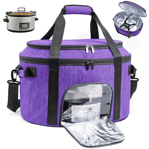 Doppellagige Tragetasche für Slow Cooker für 6–8 Quart CrockPot und Hamlton Beach, Reisetasche mit Deckelverschluss, tragbare Tragetasche mit durchsichtigem Fenster Doppellagige Tragetasche für Slow Cooker für 6–8 Quart CrockPot und Hamlton Beach, Reisetasche mit Deckelverschluss, tragbare Tragetasche mit durchsichtigem Fenster von BAGSPRITE