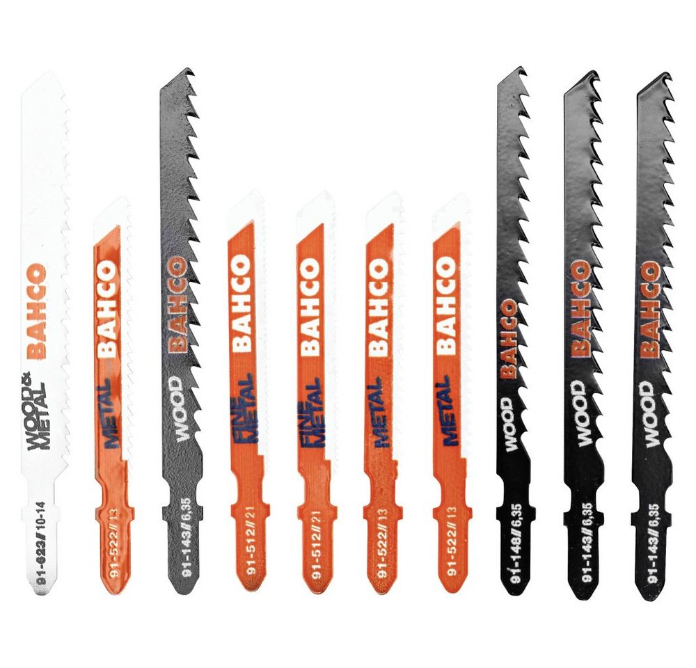 BAHCO Stichsägeblatt Bahco 91-MIXED-10P Stichsägeblätter-Satz für Holz und Metall - 10-tlg von BAHCO
