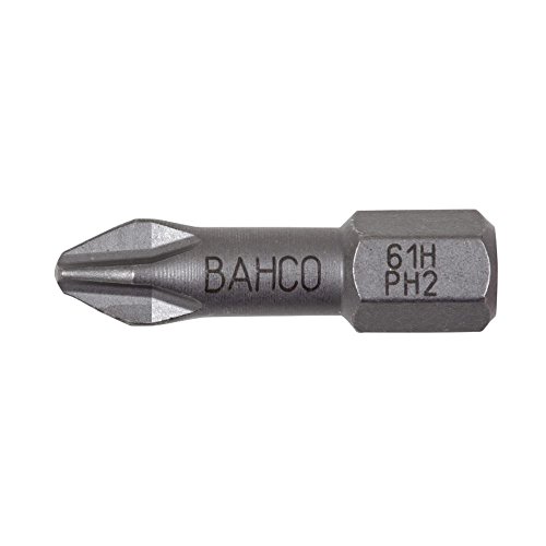Bahco 61H/PH1 Extraharte Bits für Phillips-Schrauben 25mm PH1 10 Stück, 0 W, 0 V von BAHCO