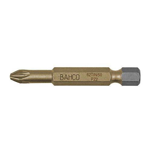 Bahco 62TIN/50PZ2 Tin-Bits für Pozidriv-Schrauben 50mm PZ2 5 Stück, 0 W, 0 V von BAHCO