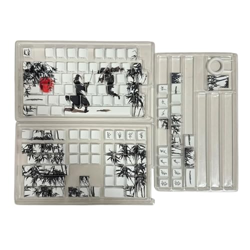 BAHJKASD 130Keys Schlüsselkaps Mit Kampfsthema Und Seitendruckleuchte Über Handwerk Für Mechanische Keyboardsschlüsselkaps Übertragen Wird von BAHJKASD