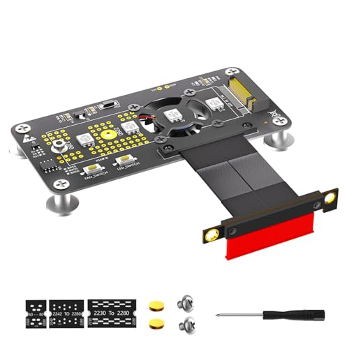 BAHJKASD 5.0 cm NVME PCIe 4 Verlängerungskabel Pciexpress3.0 4 Zu M Key Converters Risers Board Mit Cooling Lüfter LED BAHJKASD 5.0 cm NVME PCIe 4 Verlängerungskabel Pciexpress3.0 4 Zu M Key Converters Risers Board Mit Cooling Lüfter LED von BAHJKASD