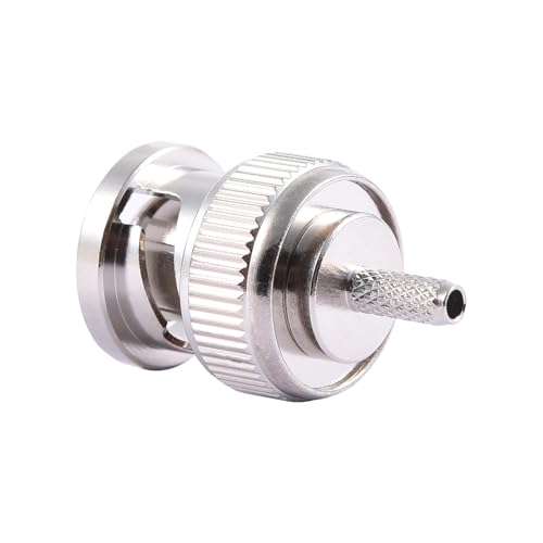 BAHJKASD BNC Männlich Gerader Crimp BNC C J1.5 Funkfrequenz Koaxialanschlüsse Antennenadapter Für Männliche Und Weibliche Enden von BAHJKASD
