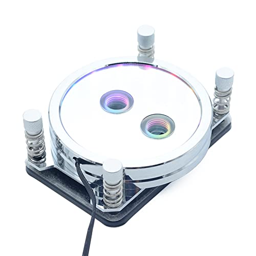 BAHJKASD CPU Wasserblock Ryzen Prozessorkühler Unendlicher Farbverlaufseffekt Für AM3 AM4 3D Spiegelzyklus 5 V SYNC von BAHJKASD