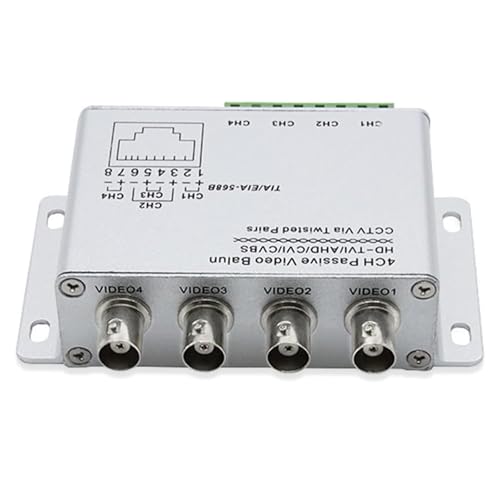 BAHJKASD Passiv 4 Kanal Video Balun Für CVI Kameras CCTV Über Twist Paare UTP Video Balun 4 Kanalempfänger BNC UTP BAHJKASD Passiv 4 Kanal Video Balun Für CVI Kameras CCTV Über Twist Paare UTP Video Balun 4 Kanalempfänger BNC UTP von BAHJKASD