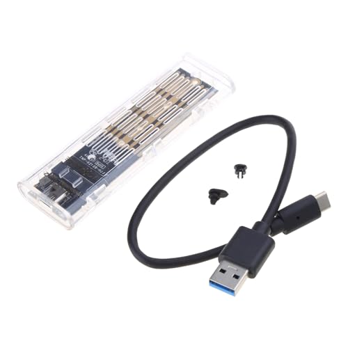 BAHJKASD Portable M.2 NVMe SSD Case Shell USB 3.2 Gen2x2 TypeC Festplattenbox NVME/NGFF Portocols Für M.2 NVMe SSD Box von BAHJKASD