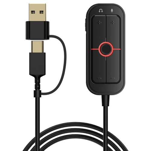 BAHJKASD USB External Sound Card Mit 3 Soundmodi Und Leichten Effekten Für Spiele Und Unterhaltung von BAHJKASD