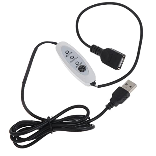 BAHJKASD USB Stecker Auf Buchse LED Schalter Intelligentes Geschwindigkeitsregler Netzkabel 3-Gang Geschwindigkeitsregler Verlängerungskabel von BAHJKASD