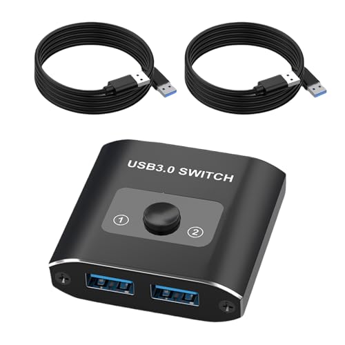 BAHJKASD USB Switcher Box 2 PCs Freigabe 1 USB Gerät Für Den Drucker Scanner Einfache Installation Für Tastaturmausdrucker Und Scanner von BAHJKASD