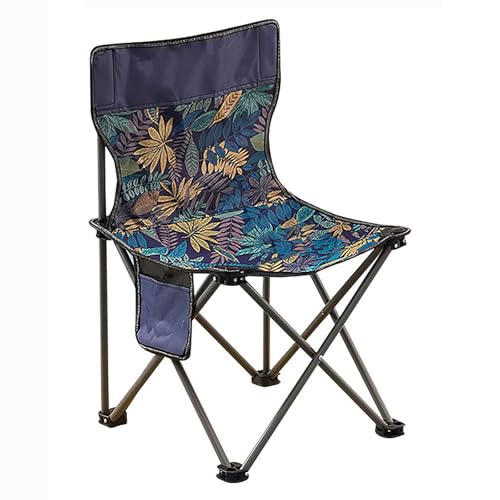 BAICAIBAI Campingstuhl Leicht Kompakt mit Rückenlehne Schmutz- Wasserabweisend Faltbar Ultraleicht Stabiler Outdoor Wandern Strand Picknick Angler-Blue von BAICAIBAI
