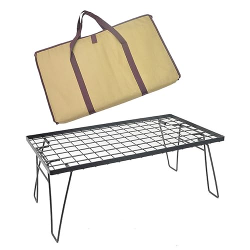 BAICAIBAI Tragbare Campingtische Klappbarer Multifunktionstisch Camping Tisch Grilltisch Metallgitterplatte Leicht Tragbar Zusammenklappbar Gartentisch mit Tasche Outdoor Picknick von BAICAIBAI