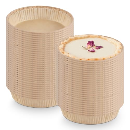 100 Stück Mini-Törtchenformen aus Papier zum Backen, 4 Inch Tartelette Förmchen aus Papier, Mini Kuchen Förmchen, Mini Muffins Papierförmchen, für Ofen Mikrowellengeeignet von BAIFULAI