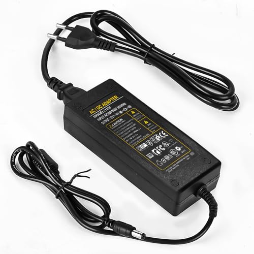 12V 10A Netzteil Adapter,LED Trafo Stromversorgung Netzteil Adapter AC110-240V bis DC 12V 10A 120W Netzteil Adapter 5,5 mm x 2,5/2,1 mm Stecker Spannungswandler Transformator für LED Streifen,Router von BAIFULAI