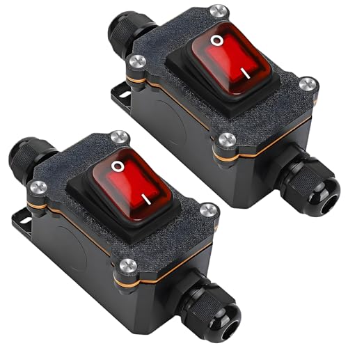 2 Stück IP65 Wasserdichter inline schalter kabelschalter mit Mini Schraubendreher 12V DC 30A DPST 4 polig Drucktaste Inline-Schalter Schalter Kabelschalter Schnurschalter Ein/Aus Schalter Wippschalter 2 Stück IP65 Wasserdichter inline schalter kabelschalter mit Mini Schraubendreher 12V DC 30A DPST 4 polig Drucktaste Inline-Schalter Schalter Kabelschalter Schnurschalter Ein/Aus Schalter Wippschalter von BAIFULAI
