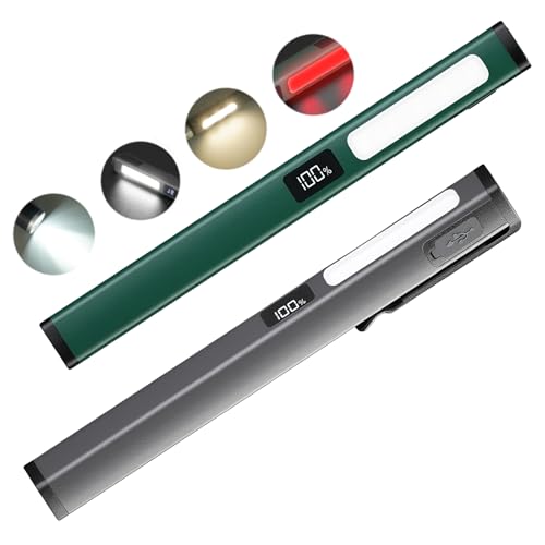 2 Stück LED-Stiftlampe, COB-Arbeitsleuchte, USB C Wiederaufladbare, 6 Modi Helligkeit, IPX5 Wasserdicht, Mini LED Taschenlampe mit Magnet & Batteriestandsanzeige, für Camping, Notfälle, Werkstatt 2 Stück LED-Stiftlampe, COB-Arbeitsleuchte, USB C Wiederaufladbare, 6 Modi Helligkeit, IPX5 Wasserdicht, Mini LED Taschenlampe mit Magnet & Batteriestandsanzeige, für Camping, Notfälle, Werkstatt von BAIFULAI