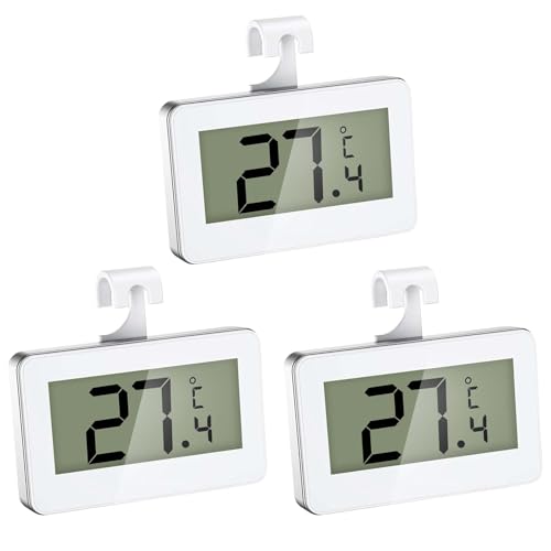 3 Stück Kühlschrankthermometer, Digitale Thermometer kühlschrank mit Gut Lesbarem LCD-Anzeige, Kühlschrank Thermostat für Gefrierschrank mit Frost Alarm, Gefrierschrank Thermometer für Home, Küche 3 Stück Kühlschrankthermometer, Digitale Thermometer kühlschrank mit Gut Lesbarem LCD-Anzeige, Kühlschrank Thermostat für Gefrierschrank mit Frost Alarm, Gefrierschrank Thermometer für Home, Küche von BAIFULAI