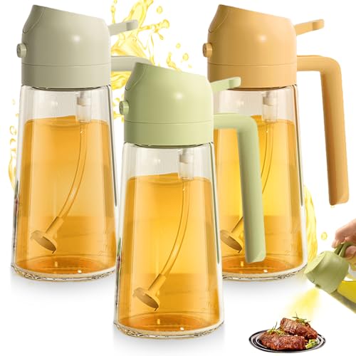 3 Stück Ölsprüher für Speiseöl, 2 in 1 öl Sprühflasche 470ml Sprühflasche für Speiseöl, Olivenöl Spenderflasche KöNnen ölspray und Gießen Zum Kochen, Grillen, Küche, Heißluftfritteuse, Backen, Salat 3 Stück Ölsprüher für Speiseöl, 2 in 1 öl Sprühflasche 470ml Sprühflasche für Speiseöl, Olivenöl Spenderflasche KöNnen ölspray und Gießen Zum Kochen, Grillen, Küche, Heißluftfritteuse, Backen, Salat von BAIFULAI